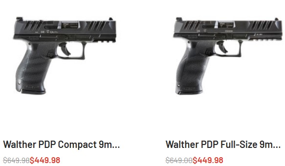 Walther PDP Compact 9mm Optics Ready Pistol with Three Magazines